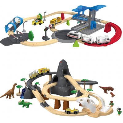 lupilu Dřevěná železnice City Express Dinoland – Zboží Dáma