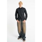 Reporter Young Chlapecké tmavě modré džíny BAGGY s výšivkou dobermana a efektem praní MODRÁ – Zboží Dáma