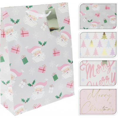 taška dárková 40x30x10cm (XL) VÁNOČNÍ RŮŽ mix dekorů MAT387393 – Zboží Živě