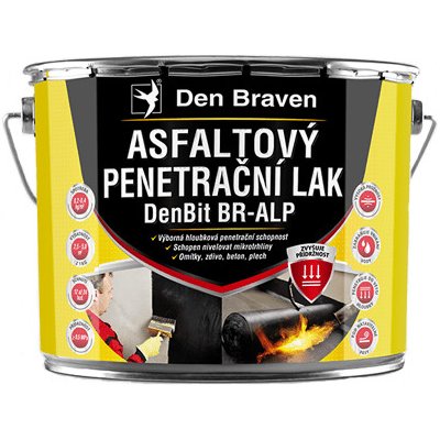 Den Braven Asfaltový penetrační lak DenBit BR - ALP, plechovka 19 kg, černý