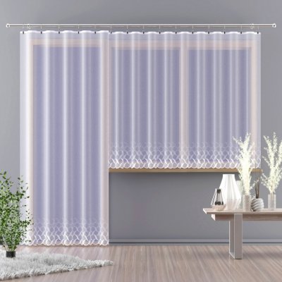 Záclona žakárová Balera bílá cena od - 140 cm Balera metráž – Sleviste.cz