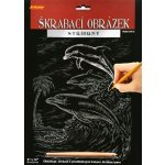 Creatoys Škrabací obrázek stříbrný 20 x 25 cm Delfín – Zbozi.Blesk.cz