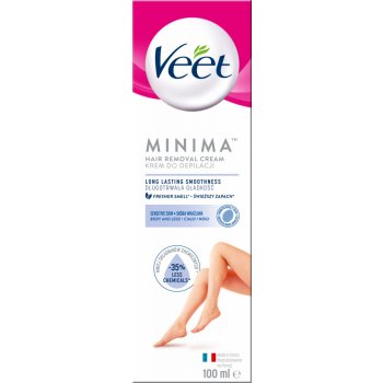 Veet Minima Hair Removal Cream Sensitive Skin depilační krém pro citlivou pokožku 100 ml