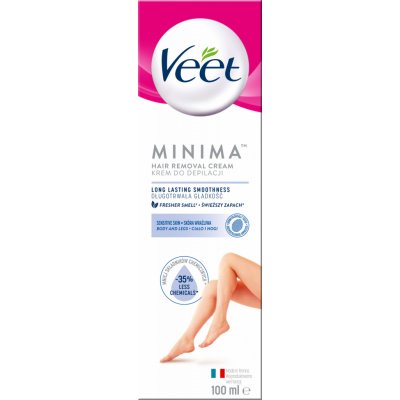 Veet Minima Hair Removal Cream Sensitive Skin depilační krém pro citlivou pokožku 100 ml