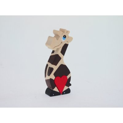 Giggly puzzle se srdíčkem Žirafa – Zboží Mobilmania