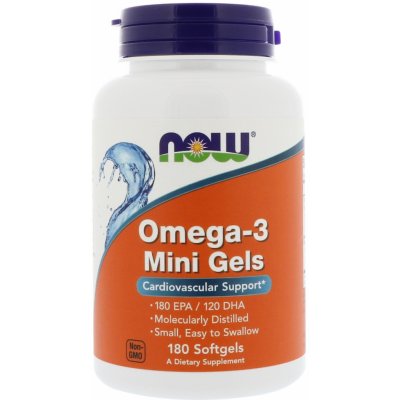 Now Foods Omega-3 Mini Gels 180 softgel kapslí – Hledejceny.cz