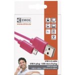 Emos SM7006P USB 2.0 A/M - micro B/M, 1m, růžový – Zbozi.Blesk.cz
