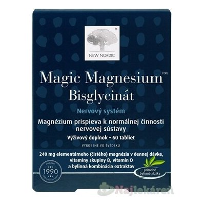 NEW NORDIC Magic Magnesium Bisglycinát tablety 60 ks – Hledejceny.cz
