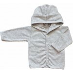 Kojenecká bavlněná mikinka s kapucí šedá – Zboží Dáma