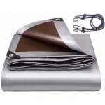 ShopJK krycí plachta STŘÍBRNO HNĚDÁ 5X6 M 210G/M2 – Zboží Dáma