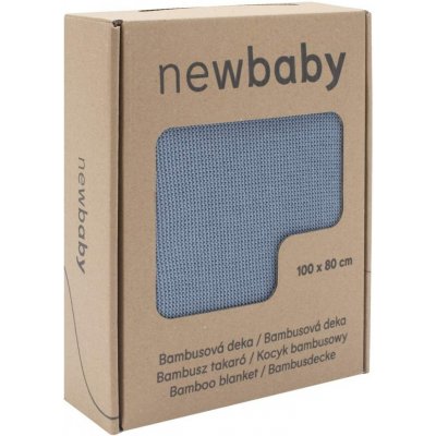 New Baby Bambusová pletená deka blue Modrá – Zboží Mobilmania