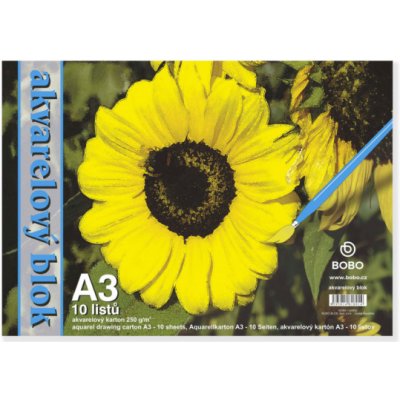 Bobo Akvarelový karton A3 10 listů 18014 – Zboží Dáma