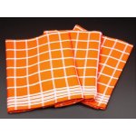 Polášek utěrky EGYPTSKÁ BAVLNA 03 oranžové káro 3 kusy 50x70cm – Zbozi.Blesk.cz