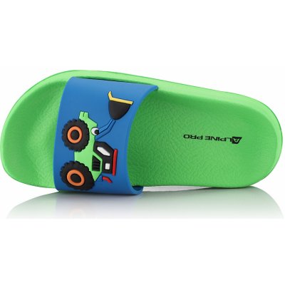 Alpine Pro Okifo Dětské pantofle KBTA364 neon green – Zbozi.Blesk.cz