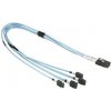 PC kabel SUPERMICRO 50cm IPASS to 4 SATA CBL, Cross Over, PB Free