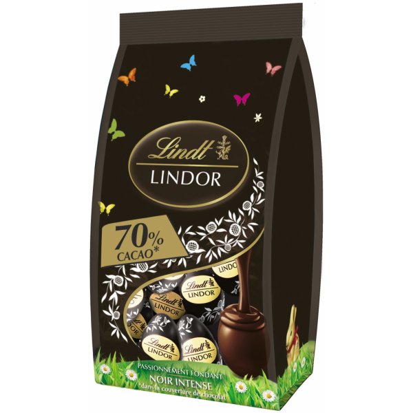 Horká čokoláda a kakao Lindt Lindor velikonoční vajíčka hořké 180 g