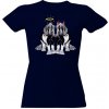 Dámské tričko s potiskem Tričko s potiskem Dámské tričko anděl a čert dámské Námořní modrá