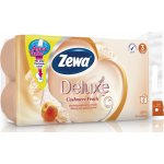 Zewa Deluxe Aqua Tube Cashmere Peach parfémovaný toaletní papír 150 útržků 3 vrstvý 8 kusů, rolička, kterou můžete spláchnout
