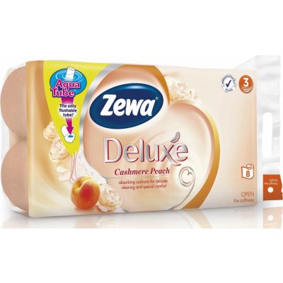 Zewa Deluxe Cashmere Peach 3-vrstvý 8 ks – Zboží Mobilmania