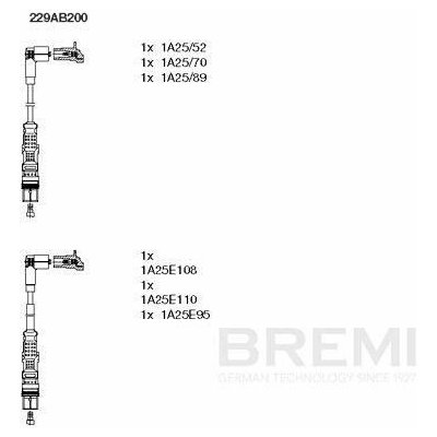 Sada kabelů pro zapalování BREMI 229AB200 – Zboží Mobilmania