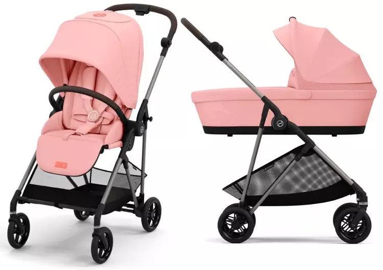 Cybex Melio New Kombinovaný Rám Taupe Hibiscus Red 2023