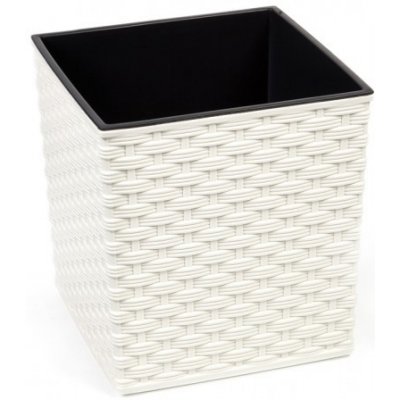 Lamela Designový květináč JUKA RATTAN 25 x 25 cm ecra