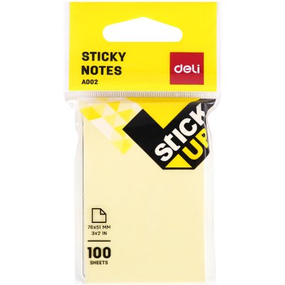 DELI GROUP CO., LTD. Bloček samolepící STICK UP žlutý 51 x 76mm DELI EA00252 – Hledejceny.cz