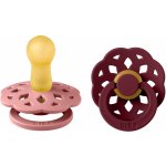 Bibs Boheme dudlíky přírodní kaučuk 2ks Dusty Pink / Elderberry – Zboží Dáma