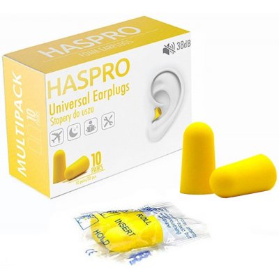 Haspro Multi10 špunty do uší žluté 10 párů