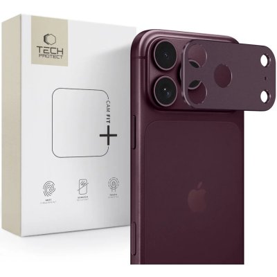 Ochranná krytka fotoaparátu Tech-Protect Camalloy Fit+ pro iPhone 18 Pro - Burgundy – Hledejceny.cz