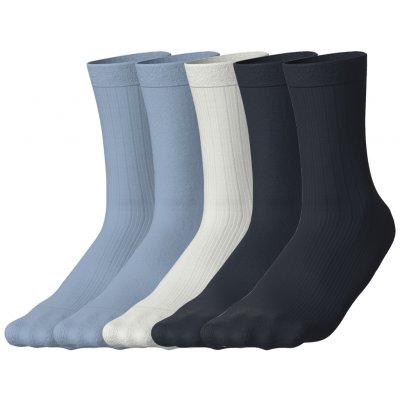 Esmara dámské ponožky s BIO bavlnou 5 párů modrá / bílá / navy modrá – Hledejceny.cz