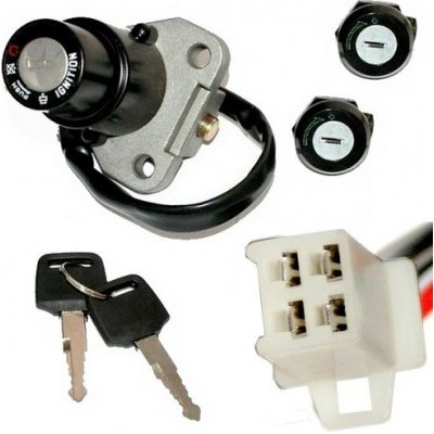 spínací skříňka + sada zámků skútr 4 pin samec -ZIPP - NEKEN , BENZER - SHAFT , GB - STREET | Zboží Auto