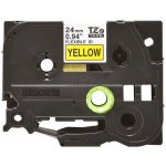 Brother TZE-FX651, černý tisk žlutý podklad 8 m x 24 mm – Zbozi.Blesk.cz