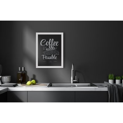 STYLER Obraz v rámu COFFEE papír 30 x 40 cm – Zbozi.Blesk.cz