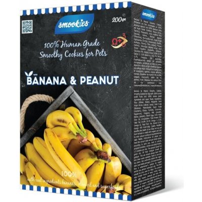 SMOOKIES Premium BANANA banánové sušenky 100% human grade 200 g – Hledejceny.cz