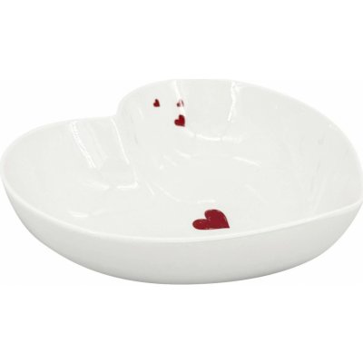 by inspire Miska Srdce Valentýn bílá červená 18,5 cm – Zboží Mobilmania