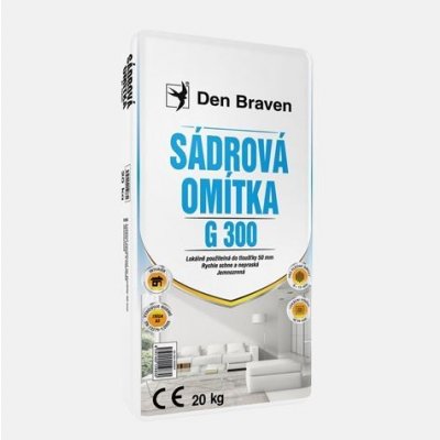 DEN BRAVEN Sádrová omítka G300 5kg bílá – Zboží Mobilmania