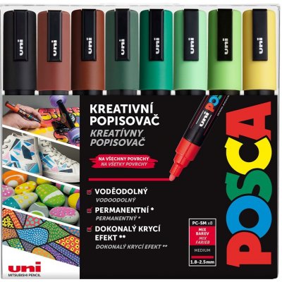 Posca Earth PC-5M 1,8-2,5 mm 8 zemitých barev – Zboží Mobilmania