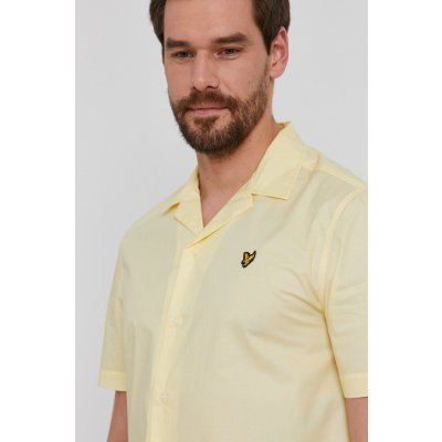 Lyle & Scott pánská bavlněná košile regular s klasickým límcem SW1400V.W325 žlutá