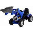 Mamido elektrický traktor s radlicí modrá