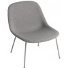 Křeslo Muuto Fiber Lounge Chair s kovovou podnoží grey/Remix 133