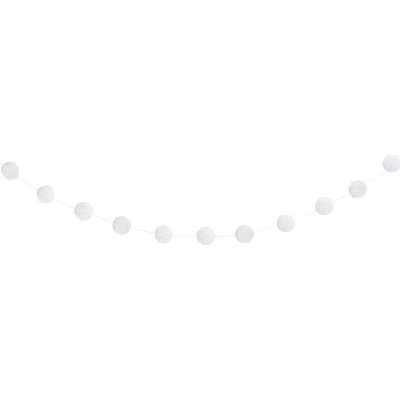 Girlanda papírová bílé koule 2.13m – Sleviste.cz
