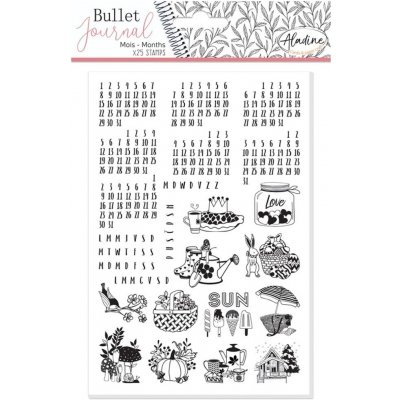 Aladine Diářová razítka Stampo BULLET JOURNAL Kalendárium – Sleviste.cz