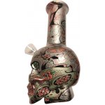 Black Leaf Skleněný mini bong lebka 15 cm Floral – Hledejceny.cz