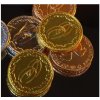 Svatební čokoládová mince zlatá (antik) 34 mm - 20 ks