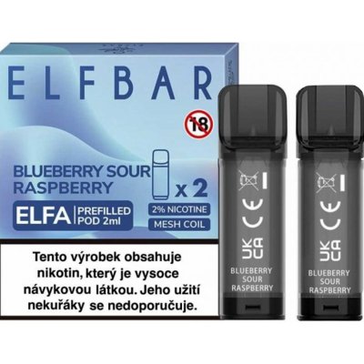 Elf Bar ELFA cartridge 2 Pack Blueberry Sour Raspberry 20 mg