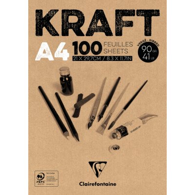 Clairefontaine Skicák Kraft 90g m2 100 listů A4 – Sleviste.cz