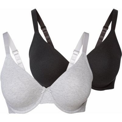 esmara podprsenka 2 kusy černá/světe šedá – Zboží Mobilmania