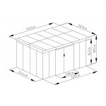 G21 Zahradní domek GRAH 915 - 340 x 269 cm antracitový – Zboží Dáma