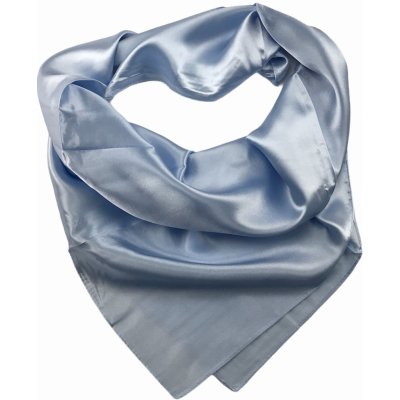 Saténový jednobarevný šátek modrošedá/tyrkysová